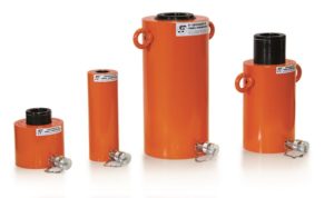 <b>Gamme SP.A-SPR.A-DP.A</b> <br>Vérins piston creux grand passage - alliage léger